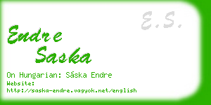 endre saska business card